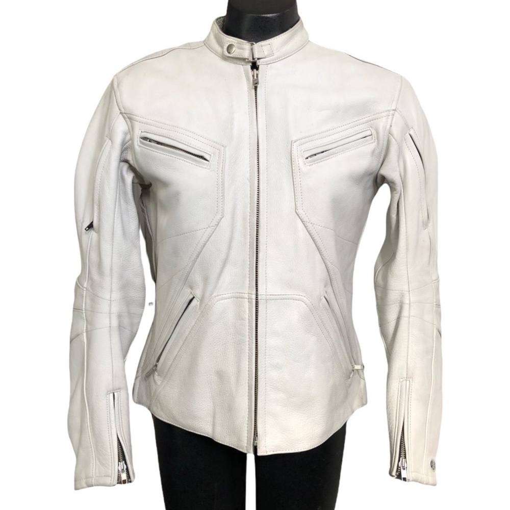Platinum Rocket Girl Leather Armor Motorcycle Riding Jacket from Joe Rocket